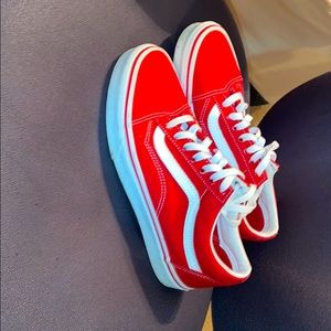 Red Vans shoes